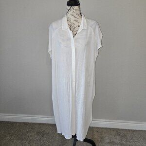Forever 21 White Sheer Tunic Top of Coverup